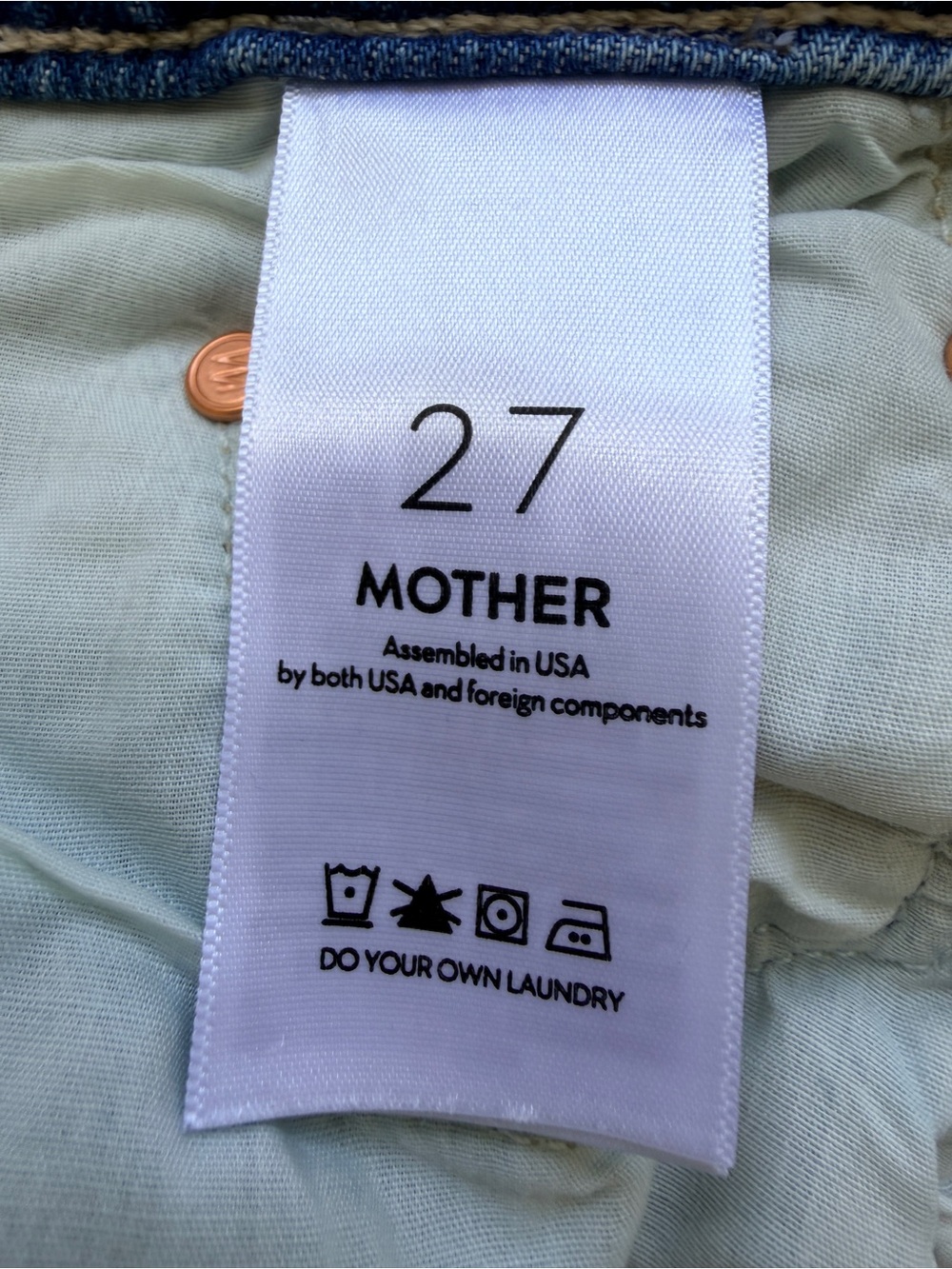 MOTHER The Down Low Undercover Short Fray MATERIAL GIRL made in USA - Picture 4 of 4
